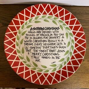The Giving Plate Christmas Motif Ceramic Plate